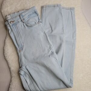 Zara Join Life Light Wash High-waisted Denim Jeans